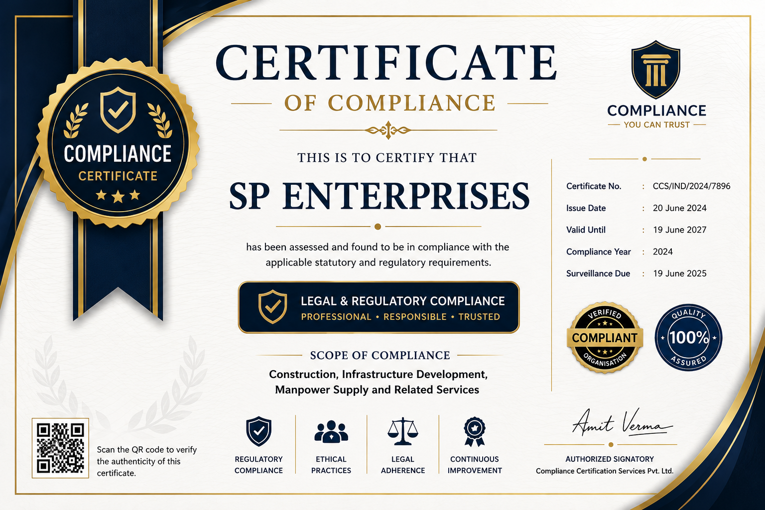 Compliance Certificate